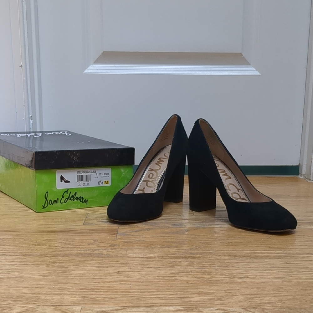 Sam Edelman Black Suede Heels